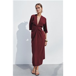 ZW COLLECTION RUCHED MIDI DRESS