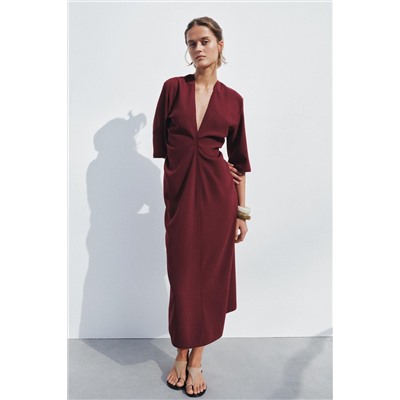 ZW COLLECTION RUCHED MIDI DRESS