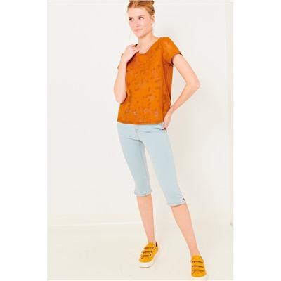 Pantalón pirata vaquero Azul