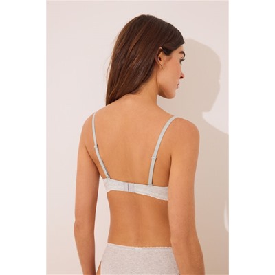 Sujetador push up GORGEOUS liso gris