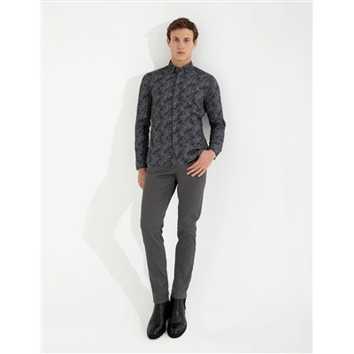 Yeşil Slim Fit Uzun Kollu Gömlek