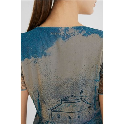 Camiseta slim tul paisajes