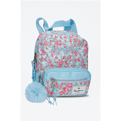 Mochila Aide Celeste y rosa