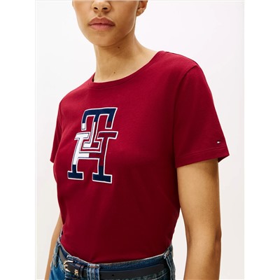 Embroidered Tricolor Logo T-Shirt