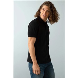 U.S. Polo Assn. Erkek Siyah Polo Yaka Basic Tshırt 0001191429