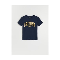 Baumwoll-T-Shirt mit Aufschrift