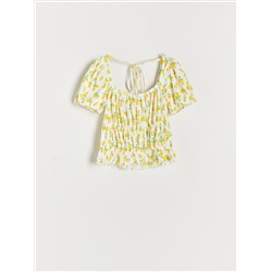 Bluse mit Lochstickerei