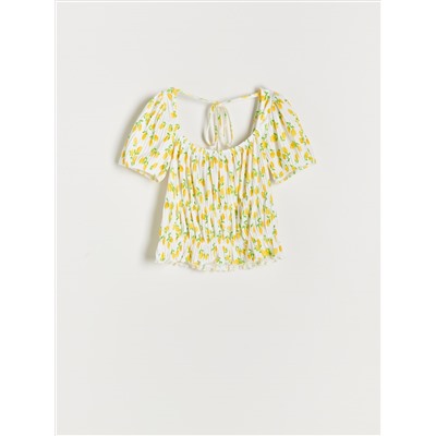 Bluse mit Lochstickerei