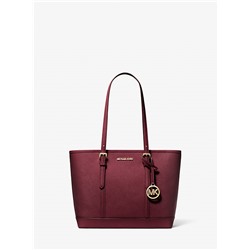 Jet Set Travel Small Saffiano Leather Top-Zip Tote Bag