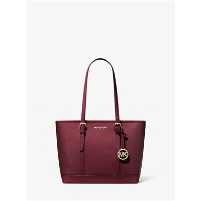 Jet Set Travel Small Saffiano Leather Top-Zip Tote Bag