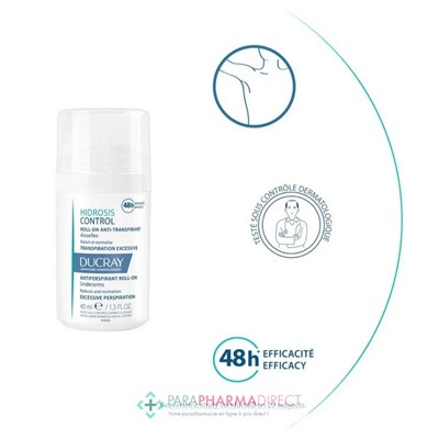 Ducray Hidrosis Control Roll-On Anti-Transpirant 48H 40ml