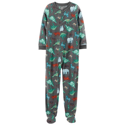 1-Piece Animals Fleece Footie PJs