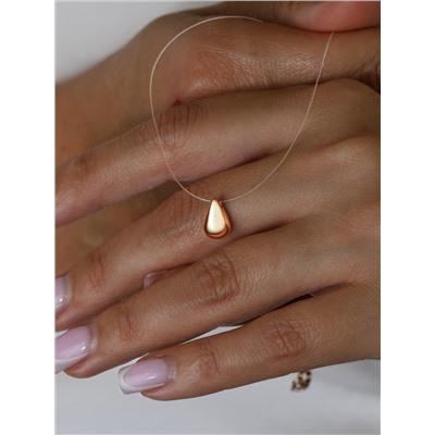 Колье из золочёного серебра (на леске) - Капля 240-20-237-1з