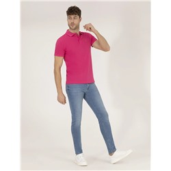 Pembe Slim Fit Polo Yaka Basic Tişört