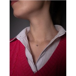 Колье из серебра с фианитом родированное (на леске) 925 пробы Л-1083р