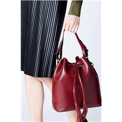 Bolso saco de piel Jila Burdeos