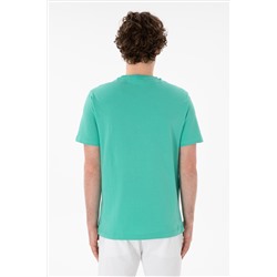 Erkek Regular Fit Bisiklet Yaka Mint Basic Tişört