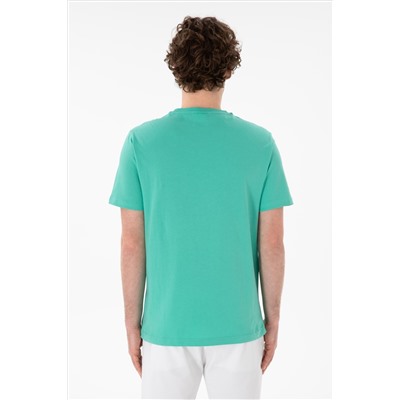 Erkek Regular Fit Bisiklet Yaka Mint Basic Tişört