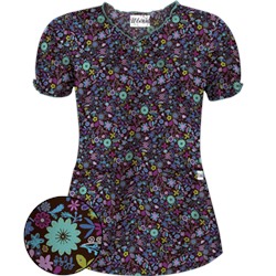 UA Country Wild Flower Coffee Bean Scrub Top