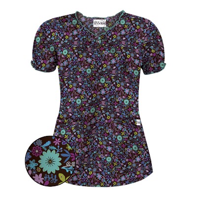 UA Country Wild Flower Coffee Bean Scrub Top