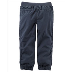 Jersey-Lined Poplin Joggers