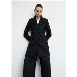Abrigo lana cruzado -  Mujer | MANGO OUTLET Melilla