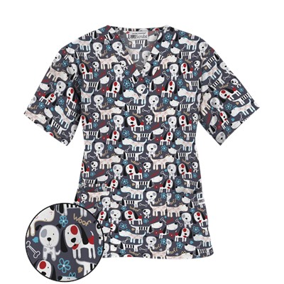 UA Puppy Love Granite Scrub Top