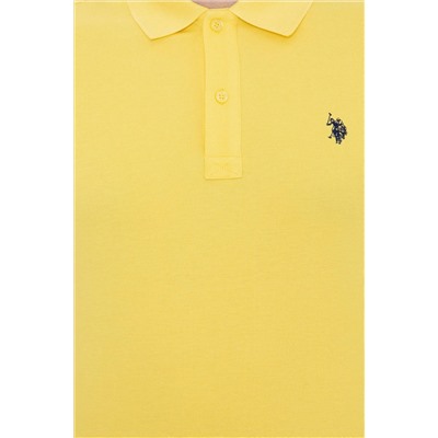 Erkek Açık Sarı Basic Polo Yaka Tişört