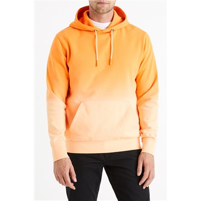 Sudadera dip-dye Naranja y salmón
