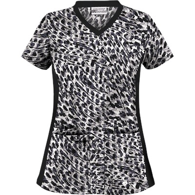 UA Wild Thing Black Print Scrub Top