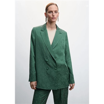 Americana jacquard floral -  Mujer | MANGO OUTLET Melilla