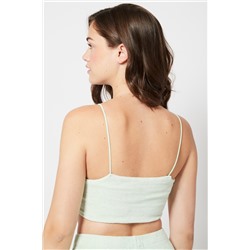 Camiseta crop Verde agua