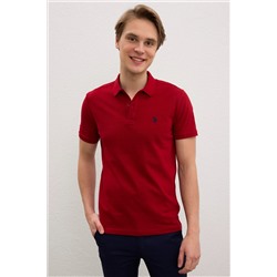 Erkek Bordo Basic Polo Yaka Tişört