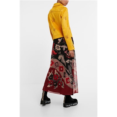 Chaqueta biker slim floral