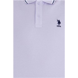 Erkek Lila Basic Polo Yaka Tişört