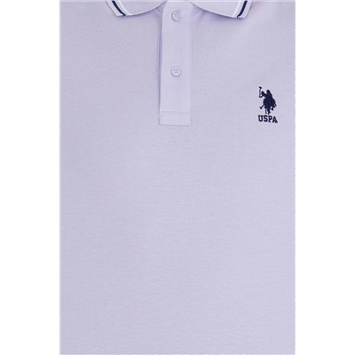 Erkek Lila Basic Polo Yaka Tişört