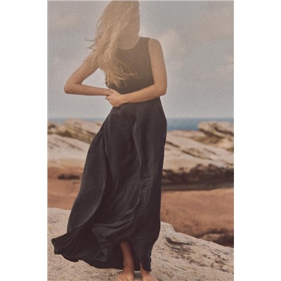 FLOWING VOLUMINOUS MIDI DRESS