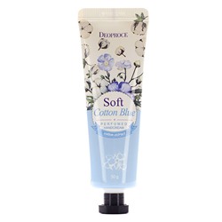 DEOPROCE SOFT COTTON BLUE PERFUMED HANDCREAM Парфюмированный крем для рук с экстрактом хлопка 50г