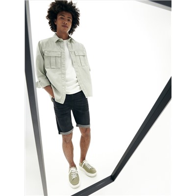 Shorts aus Denim im Slim-Fit
