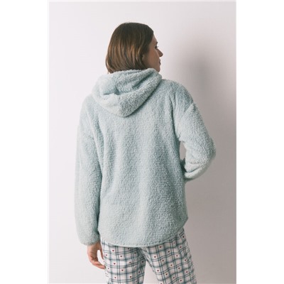 Bata corta tejido pelo verde lurex