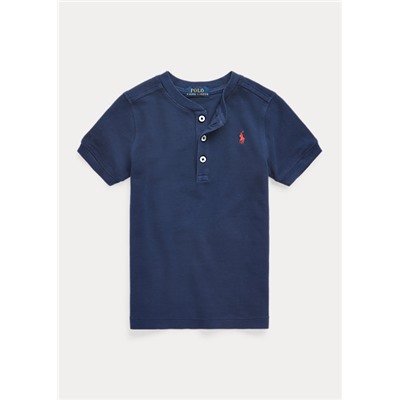 Boys 2-7 Featherweight Cotton Mesh Henley Shirt