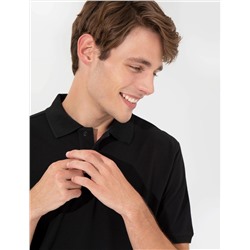 Siyah Regular Fit Polo Yaka Tişört