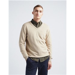 Knitted Jumper, Men, Beige