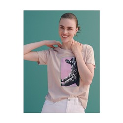 T-Shirt mit hohem Baumwollanteil und Druck