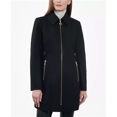 MICHAEL MICHAEL KORS Women's Wool Blend Zip-Front Coat