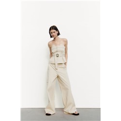 GABARDINE TROUSERS WITH WAISTBAND