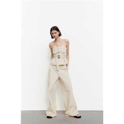 GABARDINE TROUSERS WITH WAISTBAND
