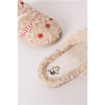 Zapatillas casa borreguito beige Snoopy