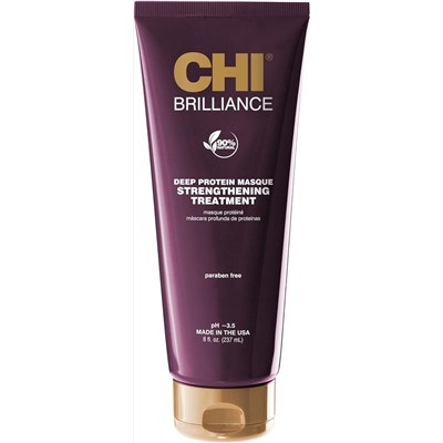 CHI Deep Brilliance Deep Protein Masque - Sulfate, Paraben and Gluten Free, 8 oz.