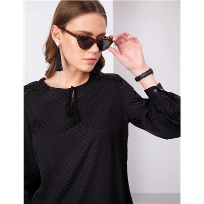 Siyah Comfort Fit Bluz